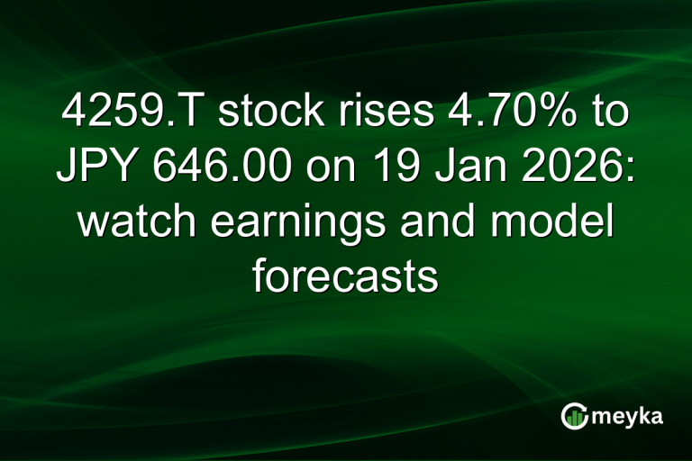 4259.T stock rises 4.70% to JPY 646.00 on 19 Jan 2026: watch earnings and model forecasts