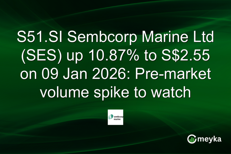 S51.SI Sembcorp Marine Ltd (SES) up 10.87% to S$2.55 on 09 Jan 2026: Pre-market volume spike to watch