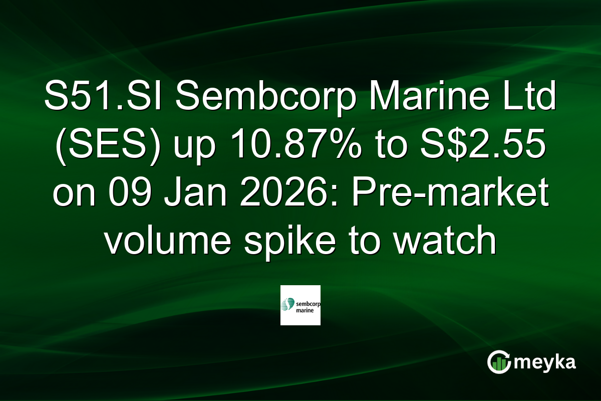 S51.SI Sembcorp Marine Ltd (SES) up 10.87% to S$2.55 on 09 Jan 2026: Pre-market volume spike to watch