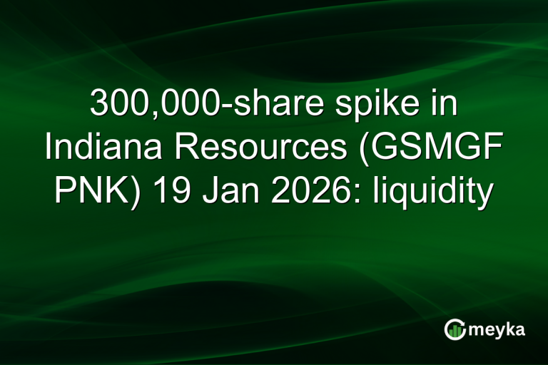 300,000-share spike in Indiana Resources (GSMGF PNK) 19 Jan 2026: liquidity