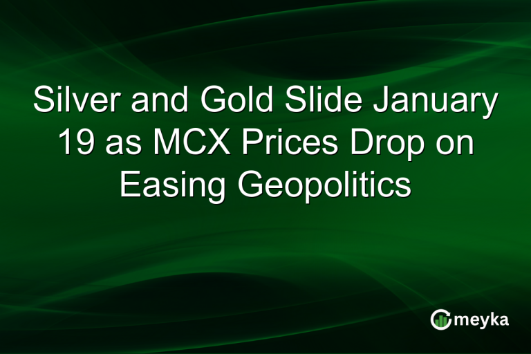 Silver and Gold Slide January 19 as MCX Prices Drop on Easing Geopolitics