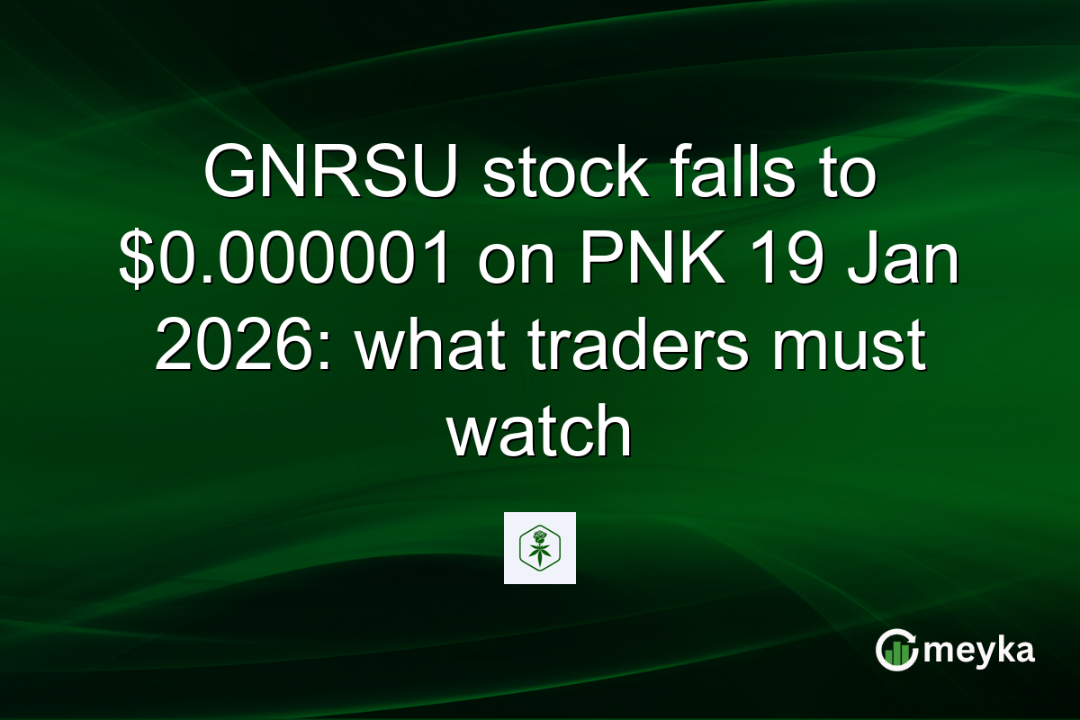 GNRSU stock falls to $0.000001 on PNK 19 Jan 2026: what traders must watch
