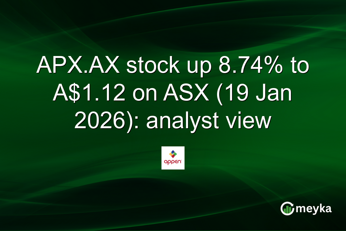 APX.AX stock up 8.74% to A$1.12 on ASX (19 Jan 2026): analyst view