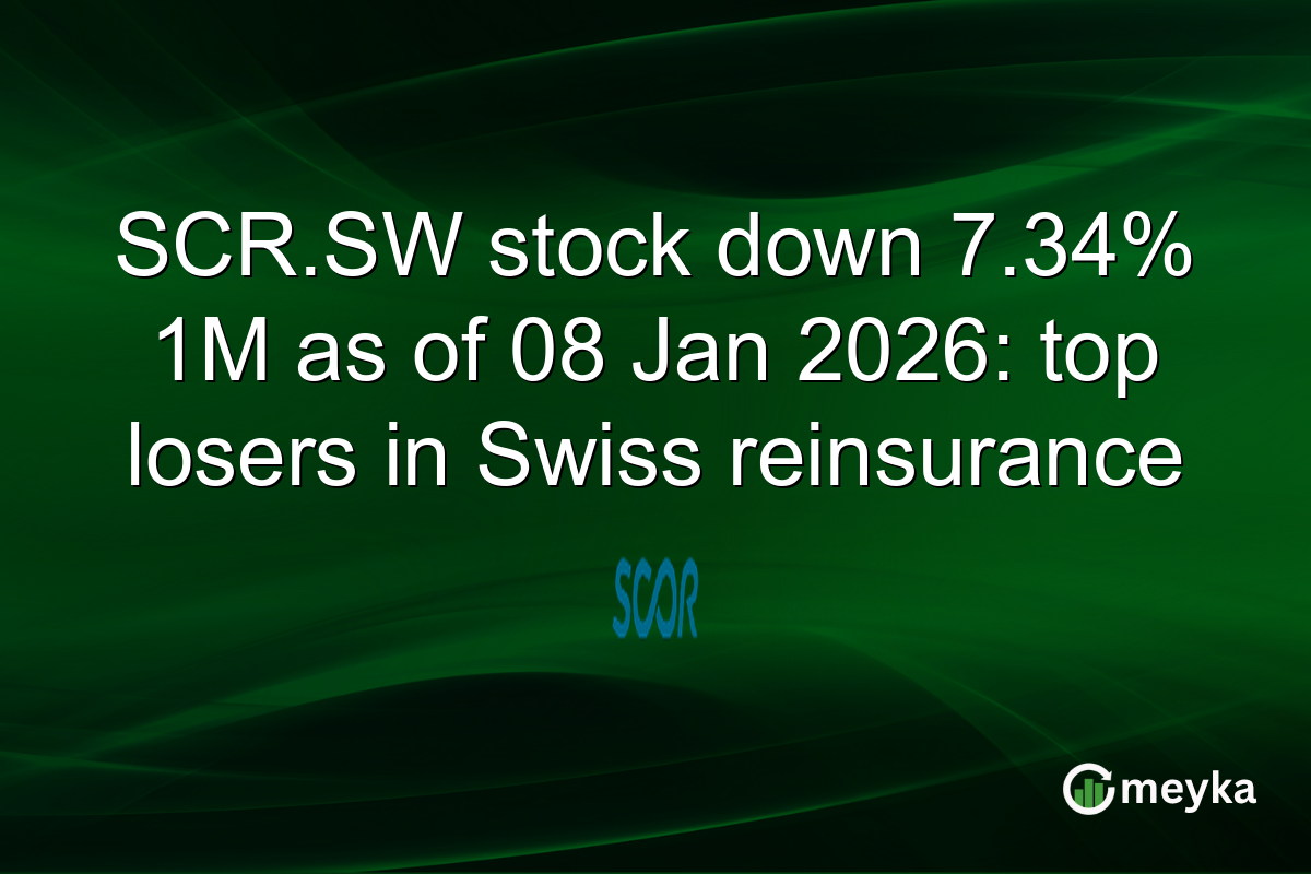SCR.SW stock down 7.34% 1M as of 08 Jan 2026: top losers in Swiss reinsurance