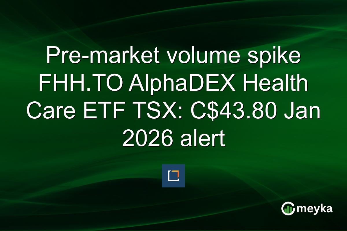 Pre-market volume spike FHH.TO AlphaDEX Health Care ETF TSX: C$43.80 Jan 2026 alert