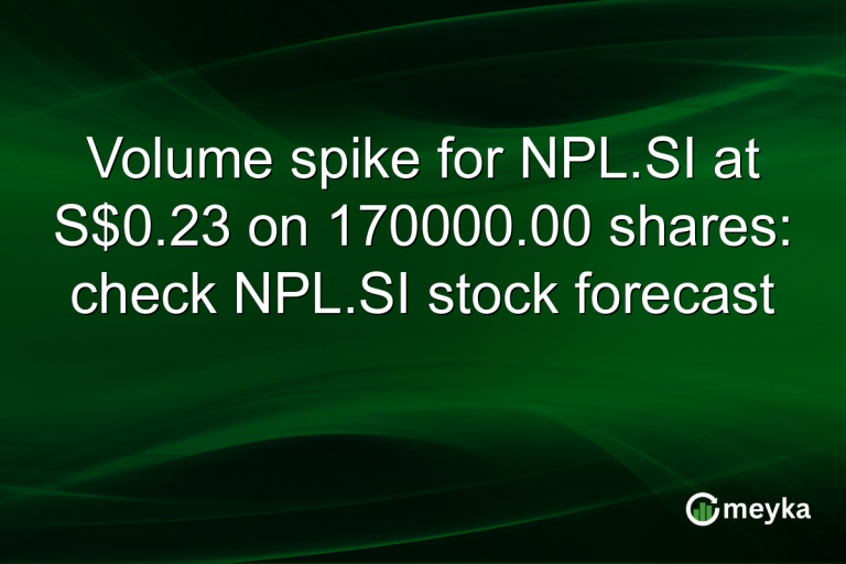 Volume spike for NPL.SI at S$0.23 on 170000.00 shares: check NPL.SI stock forecast