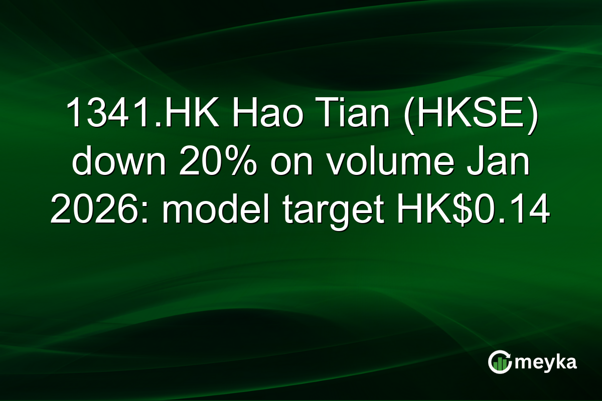 1341.HK Hao Tian (HKSE) down 20% on volume Jan 2026: model target HK$0.14