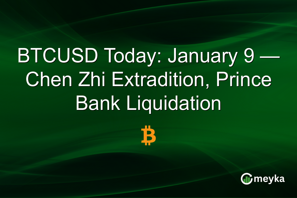 BTCUSD Today: January 9 — Chen Zhi Extradition, Prince Bank Liquidation