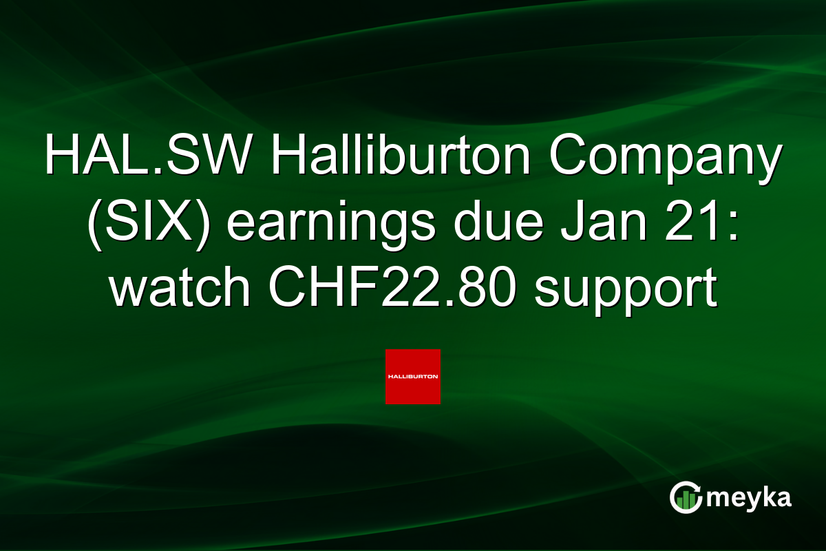 HAL.SW Halliburton Company (SIX) earnings due Jan 21: watch CHF22.80 support