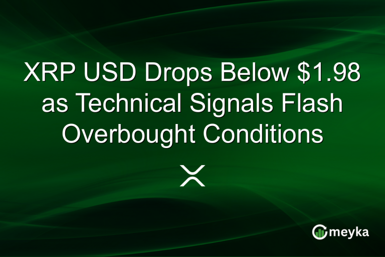 XRP USD Drops Below $1.98 as Technical Signals Flash Overbought Conditions