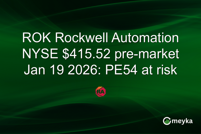 ROK Rockwell Automation NYSE $415.52 pre-market Jan 19 2026: PE54 at risk