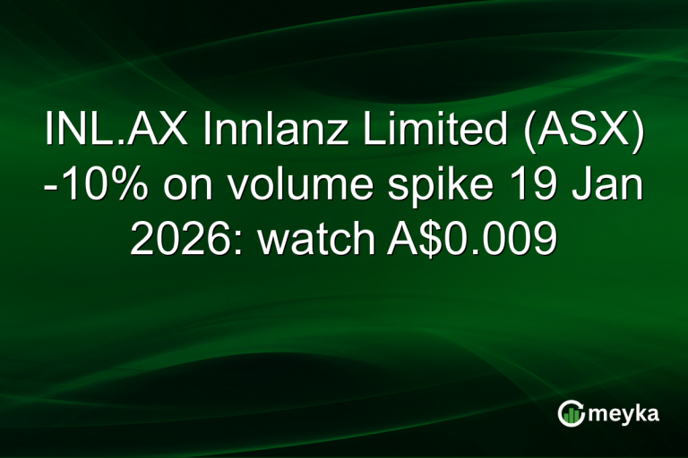 INL.AX Innlanz Limited (ASX) -10% on volume spike 19 Jan 2026: watch A$0.009