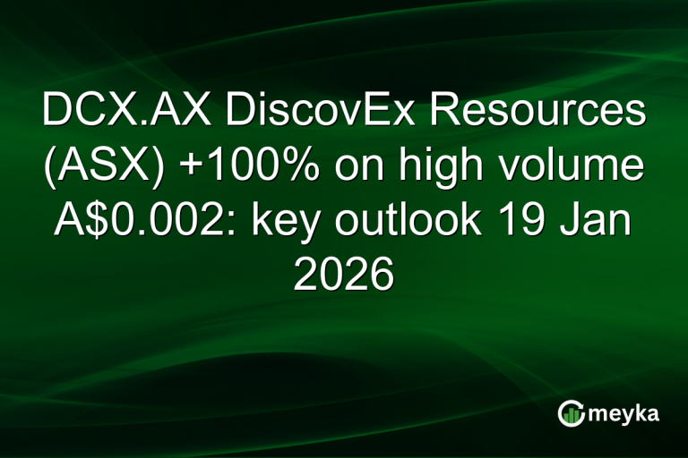 DCX.AX DiscovEx Resources (ASX) +100% on high volume A$0.002: key outlook 19 Jan 2026