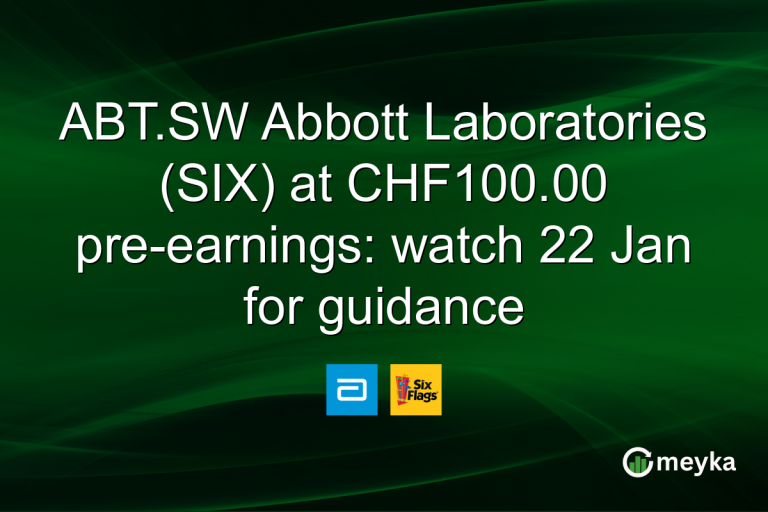 ABT.SW Abbott Laboratories (SIX) at CHF100.00 pre-earnings: watch 22 Jan for guidance