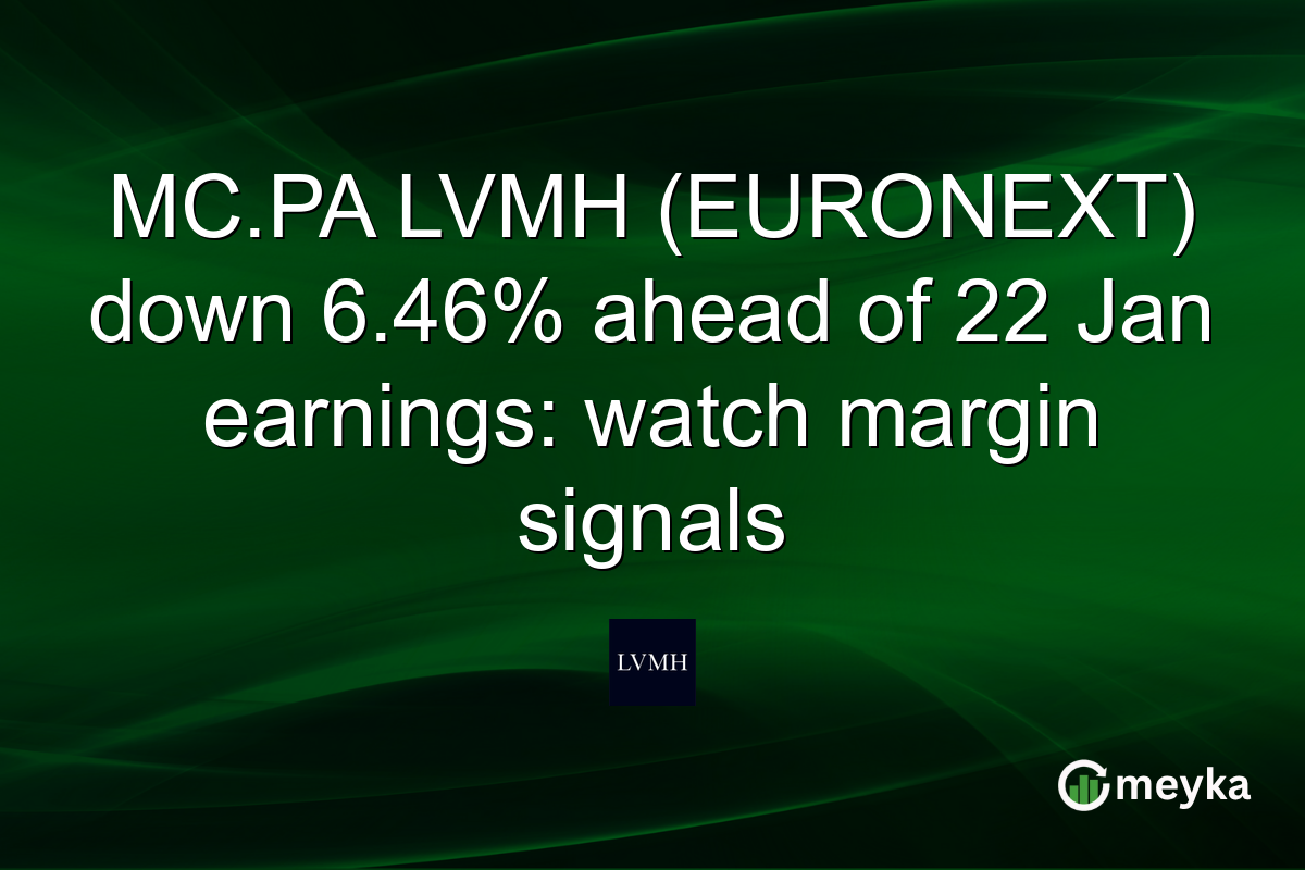 MC.PA LVMH (EURONEXT) down 6.46% ahead of 22 Jan earnings: watch margin signals