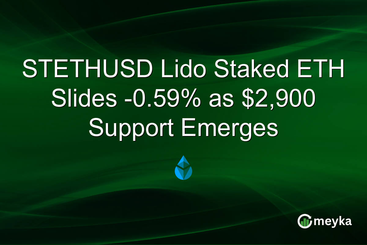 STETHUSD Lido Staked ETH Slides -0.59% as $2,900 Support Emerges