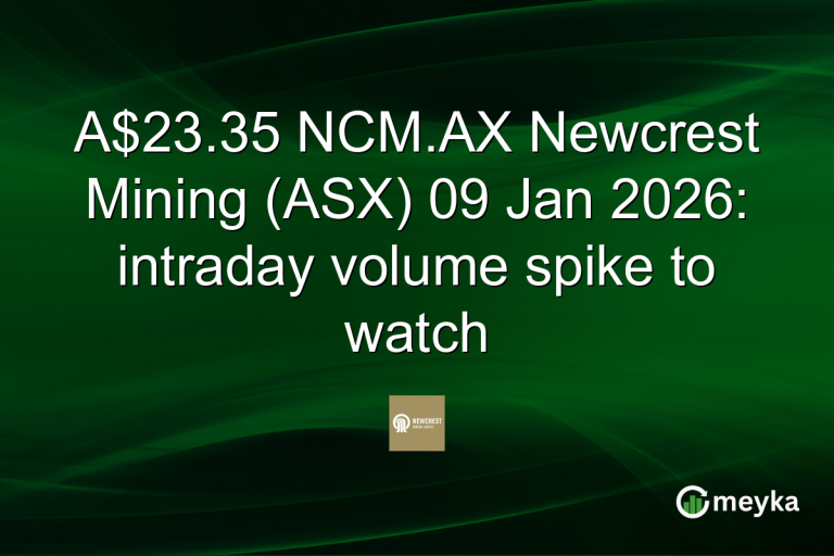 A$23.35 NCM.AX Newcrest Mining (ASX) 09 Jan 2026: intraday volume spike to watch