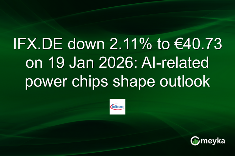 IFX.DE down 2.11% to €40.73 on 19 Jan 2026: AI-related power chips shape outlook