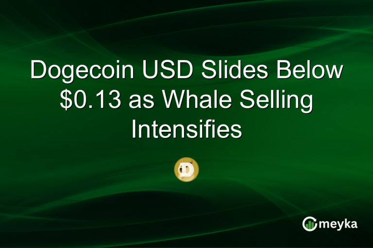 Dogecoin USD Slides Below $0.13 as Whale Selling Intensifies