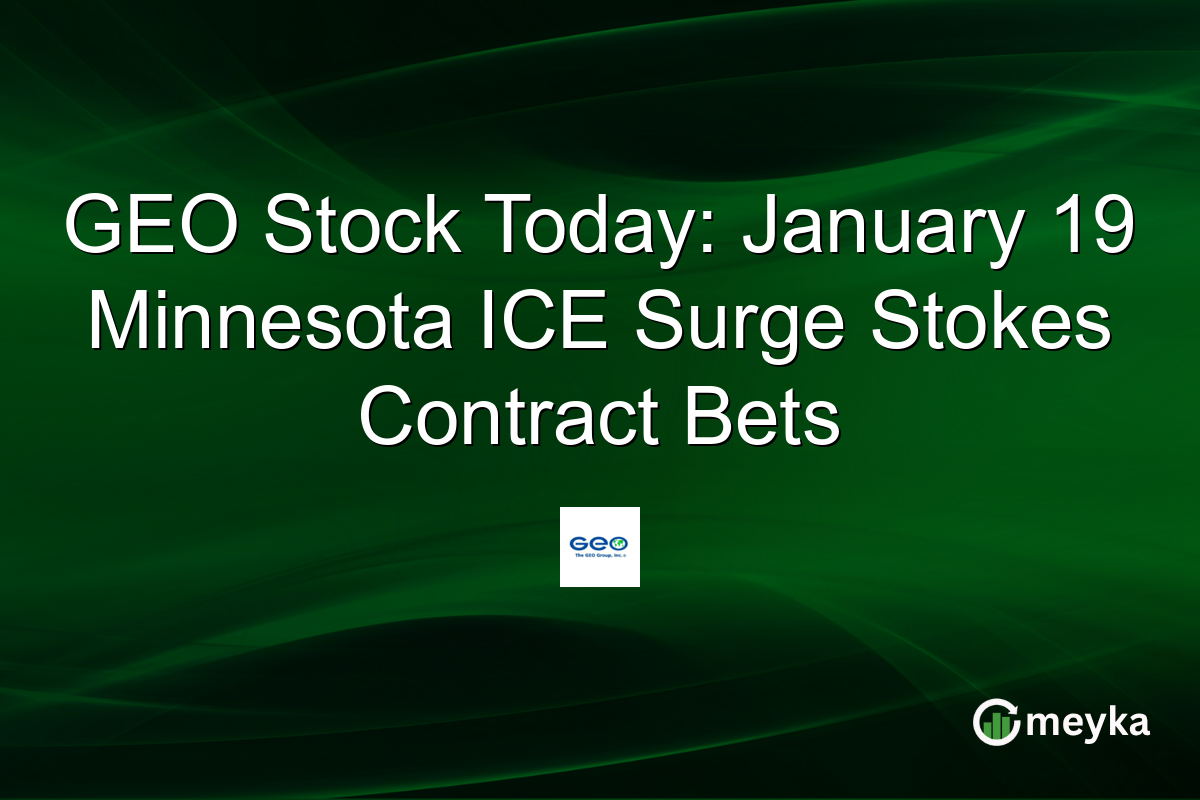 GEO Stock Today: January 19 Minnesota ICE Surge Stokes Contract Bets
