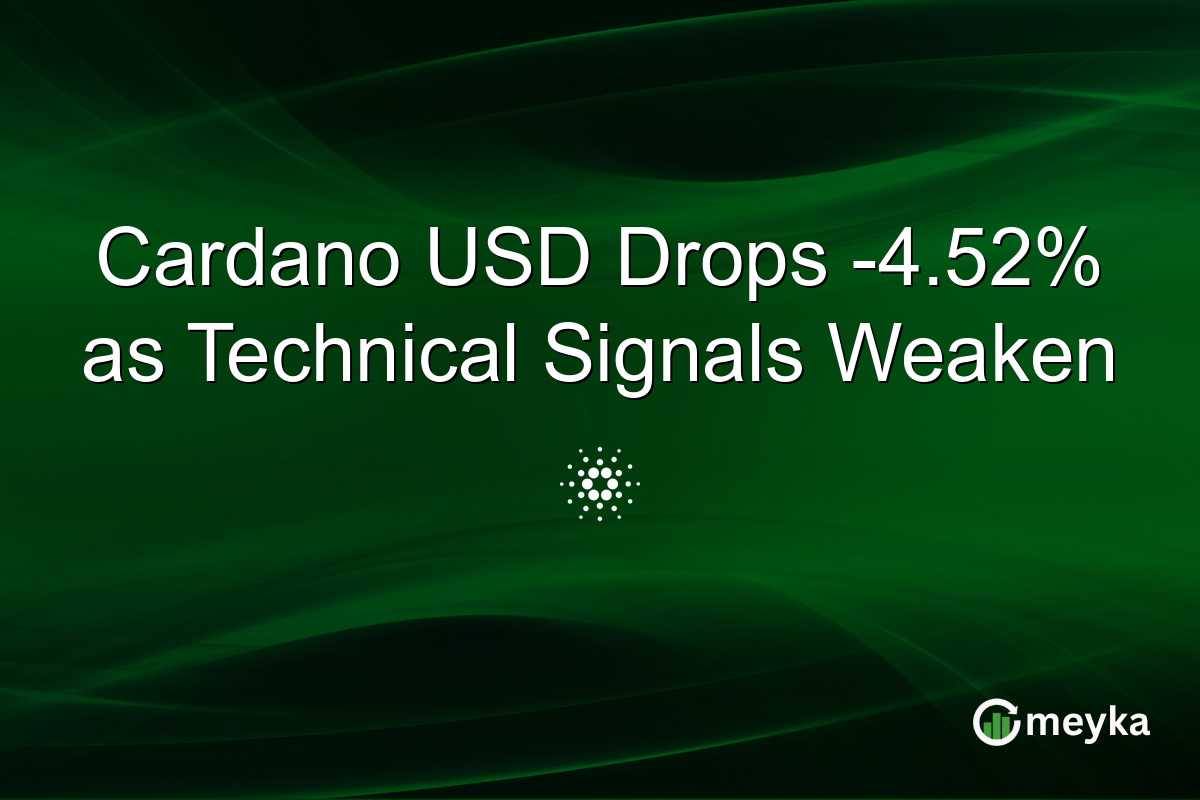 Cardano USD Drops -4.52% as Technical Signals Weaken