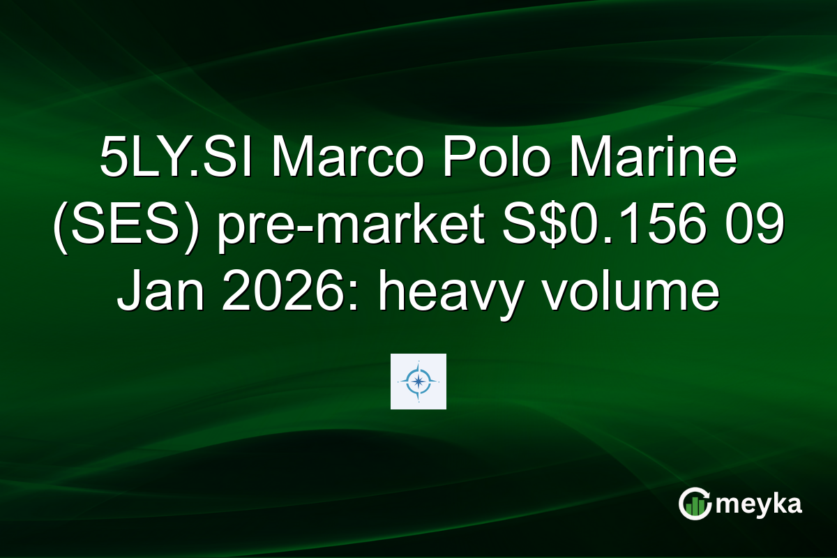5LY.SI Marco Polo Marine (SES) pre-market S$0.156 09 Jan 2026: heavy volume