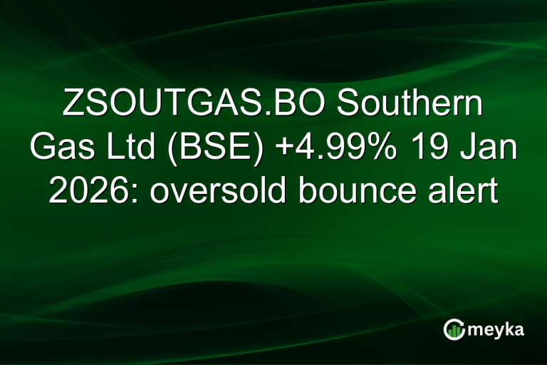 ZSOUTGAS.BO Southern Gas Ltd (BSE) +4.99% 19 Jan 2026: oversold bounce alert