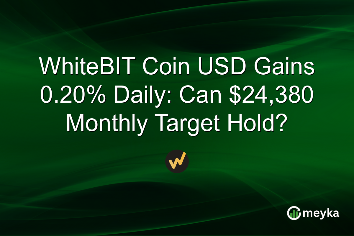 WhiteBIT Coin USD Gains 0.20% Daily: Can $24,380 Monthly Target Hold?