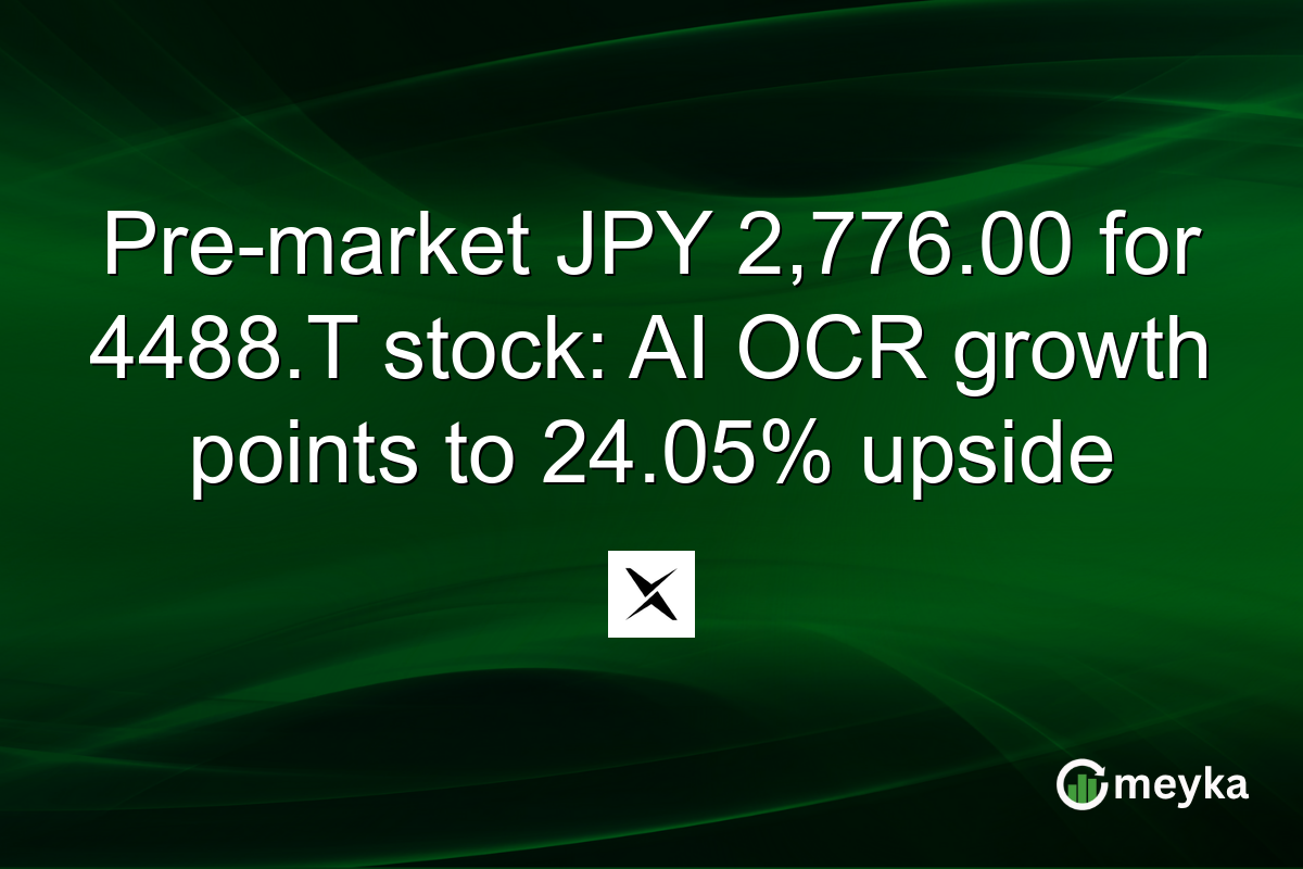 Pre-market JPY 2,776.00 for 4488.T stock: AI OCR growth points to 24.05% upside