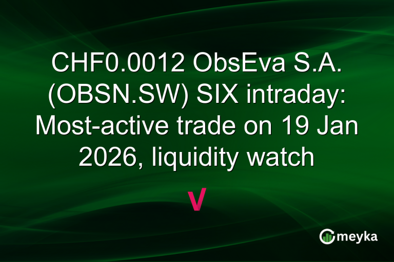 CHF0.0012 ObsEva S.A. (OBSN.SW) SIX intraday: Most-active trade on 19 Jan 2026, liquidity watch