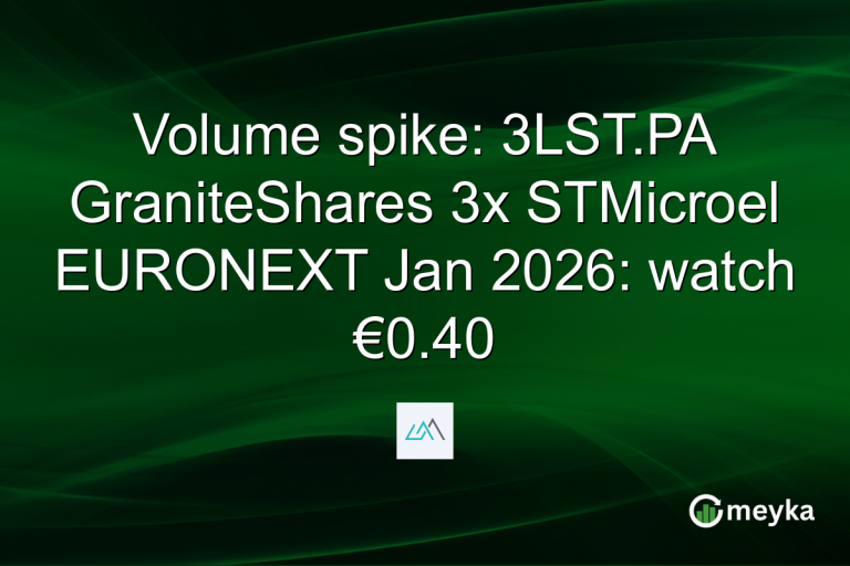 Volume spike: 3LST.PA GraniteShares 3x STMicroel EURONEXT Jan 2026: watch €0.40