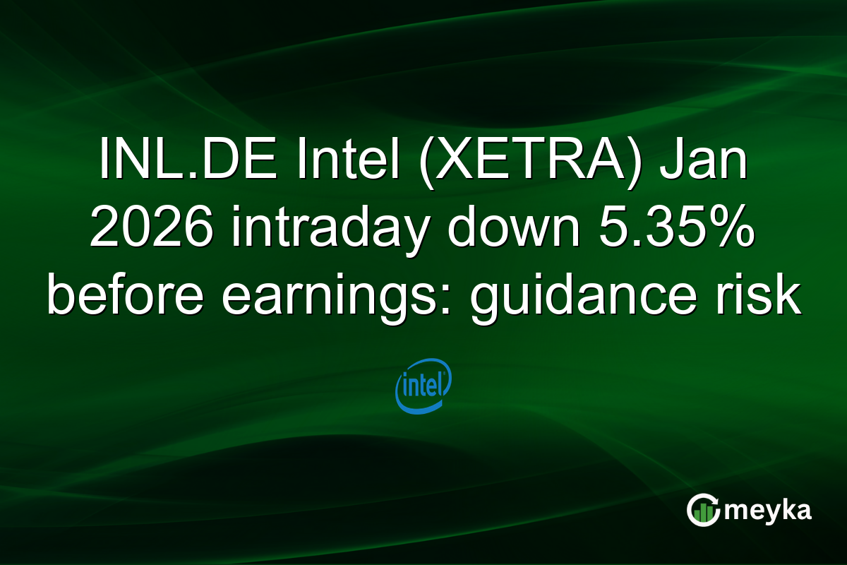 INL.DE Intel (XETRA) Jan 2026 intraday down 5.35% before earnings: guidance risk