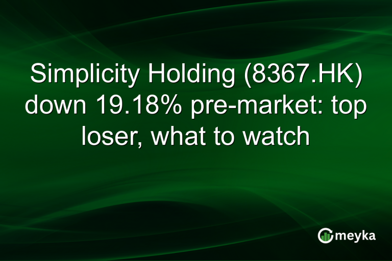 Simplicity Holding (8367.HK) down 19.18% pre-market: top loser, what to watch