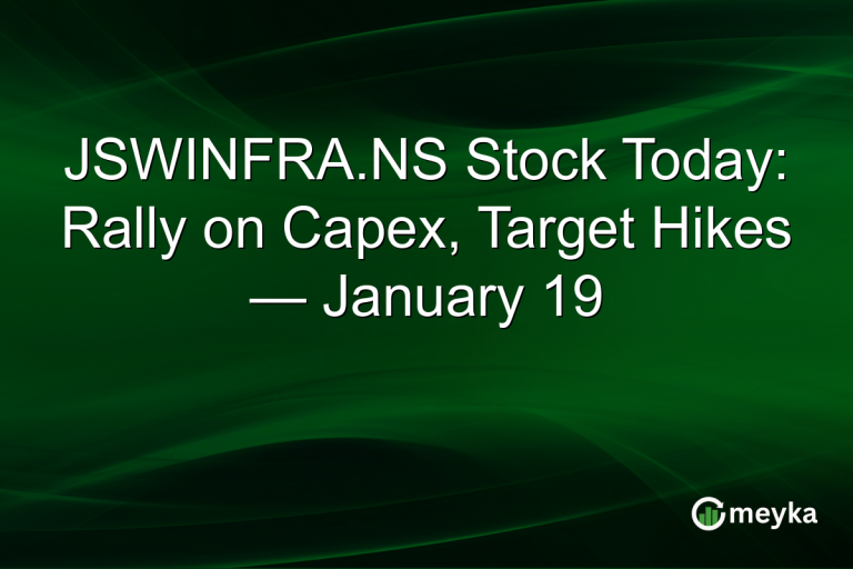 JSWINFRA.NS Stock Today: Rally on Capex, Target Hikes — January 19