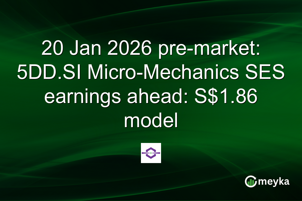 20 Jan 2026 pre-market: 5DD.SI Micro-Mechanics SES earnings ahead: S$1.86 model
