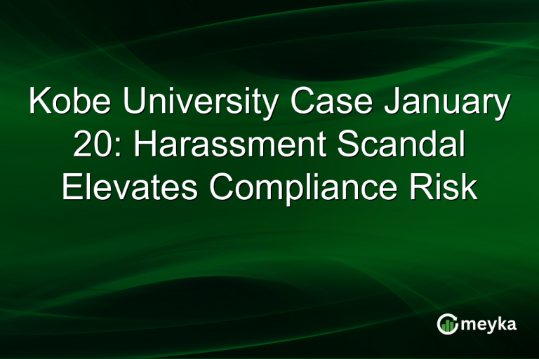 Kobe University Case January 20: Harassment Scandal Elevates Compliance Risk