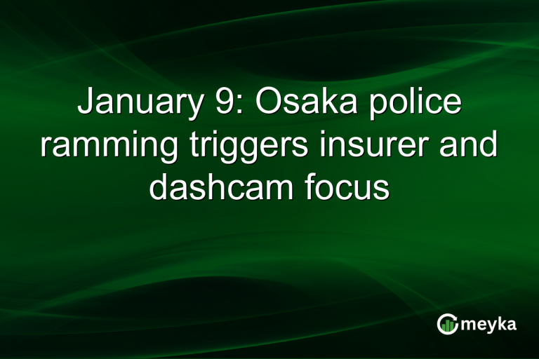 January 9: Osaka police ramming triggers insurer and dashcam focus