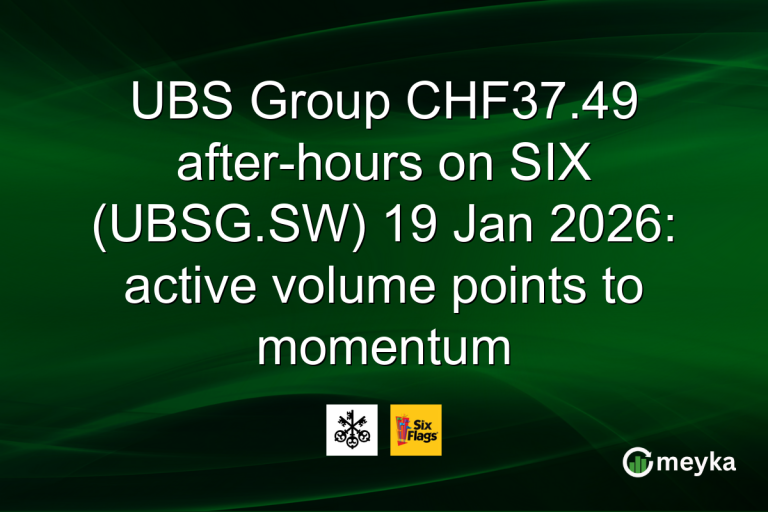 UBS Group CHF37.49 after-hours on SIX (UBSG.SW) 19 Jan 2026: active volume points to momentum