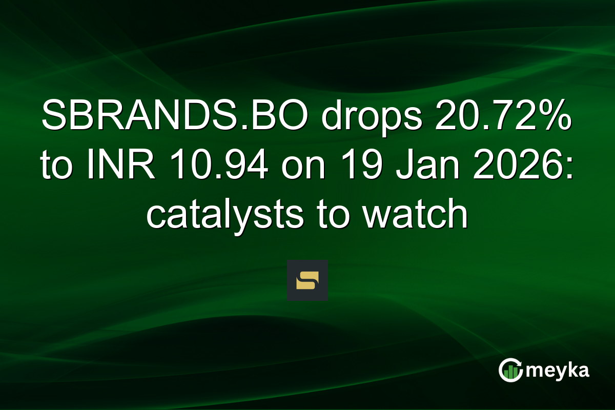 SBRANDS.BO drops 20.72% to INR 10.94 on 19 Jan 2026: catalysts to watch