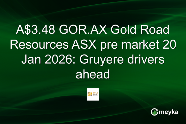 A$3.48 GOR.AX Gold Road Resources ASX pre market 20 Jan 2026: Gruyere drivers ahead