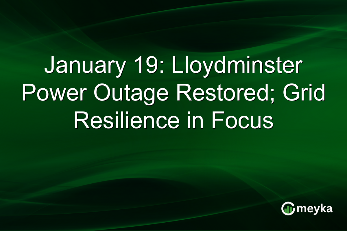 January 19: Lloydminster Power Outage Restored; Grid Resilience in Focus