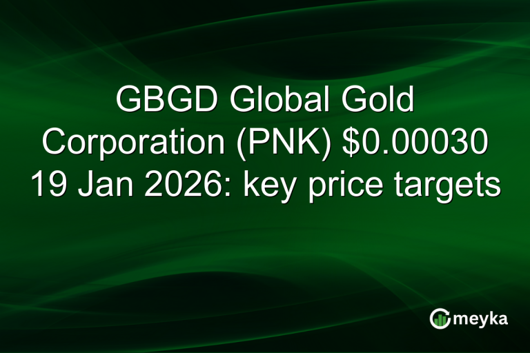 GBGD Global Gold Corporation (PNK) $0.00030 19 Jan 2026: key price targets