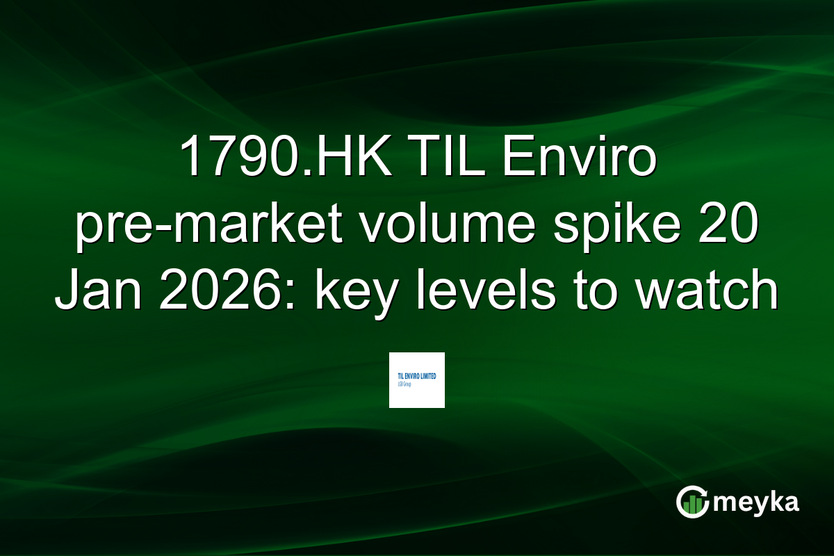 1790.HK TIL Enviro pre-market volume spike 20 Jan 2026: key levels to watch