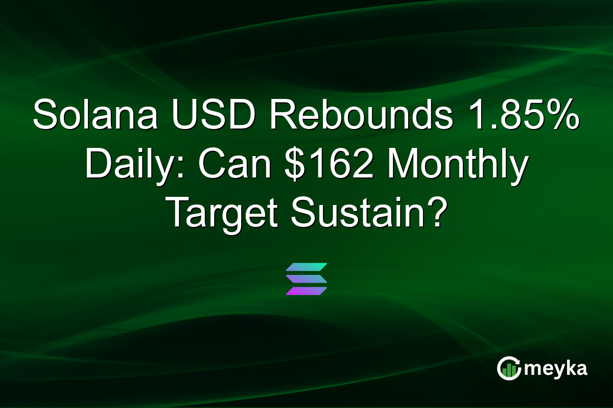 Solana USD Rebounds 1.85% Daily: Can $162 Monthly Target Sustain?