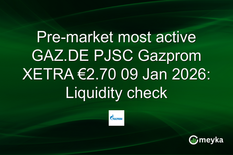 Pre-market most active GAZ.DE PJSC Gazprom XETRA €2.70 09 Jan 2026: Liquidity check