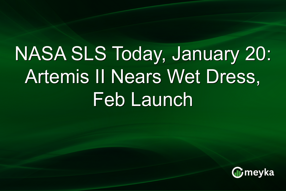 NASA SLS Today, January 20: Artemis II Nears Wet Dress, Feb Launch