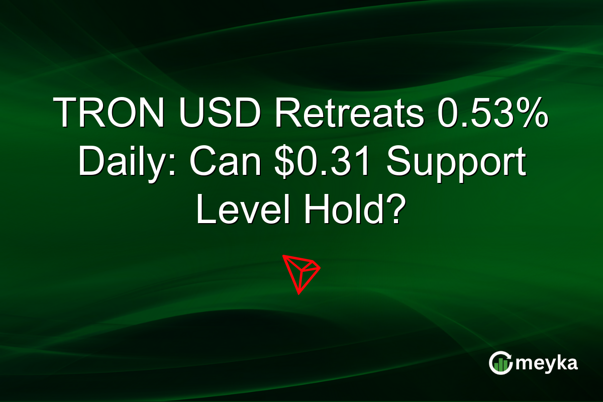 TRON USD Retreats 0.53% Daily: Can $0.31 Support Level Hold?