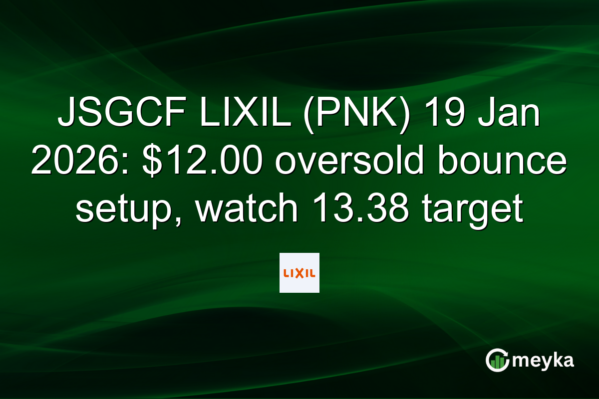 JSGCF LIXIL (PNK) 19 Jan 2026: $12.00 oversold bounce setup, watch 13.38 target