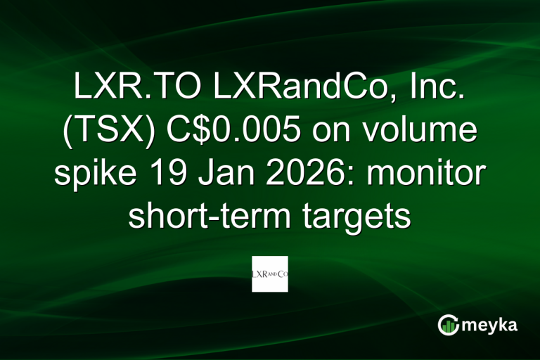 LXR.TO LXRandCo, Inc. (TSX) C$0.005 on volume spike 19 Jan 2026: monitor short-term targets