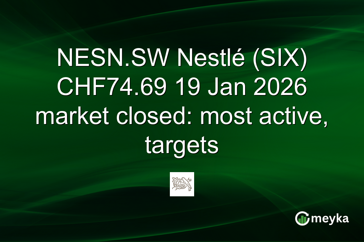 NESN.SW Nestlé (SIX) CHF74.69 19 Jan 2026 market closed: most active, targets